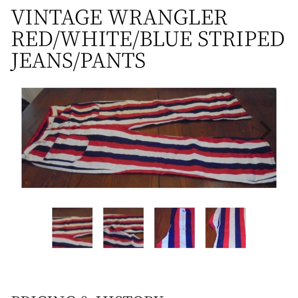 ISO Vintage Wrangler Red White and Blue Jeans